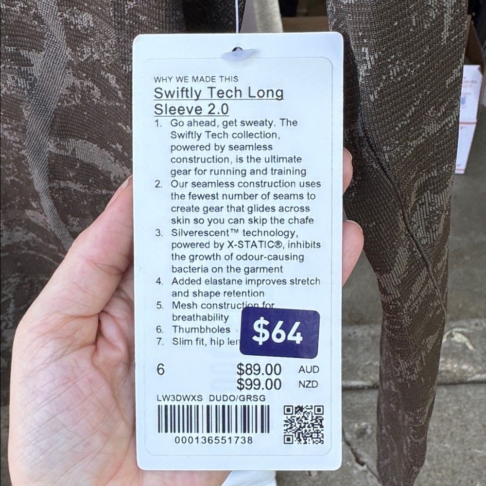 Lululemon Army Green Camouflage Swiftly Tech Long Sleeve HK edit. - Picture 4 of 6